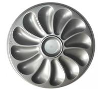 JORISELECTION 1 ASSIETTE A HUITRES GRIS ARGENT (12 COMPARTIMENTS +1 POUR LE CITRON, SAUCE.) FABRICATION FRANÇAISE DIAMÈTRE 30.5 CM