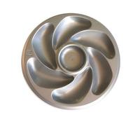 JORISELECTION Assiette A Huitres 6 Compartiments +1 Pour Le Citron, Sauce. Fabrication Française Diamètre 20 Cm Couleur GRISE