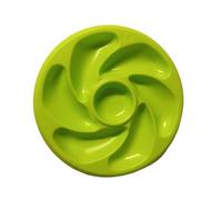 JORISELECTION Assiettes A Huitres VERT FLUO 6 Compartiments +1 Pour Le Citron, Sauce. Fabrication Française Diamètre 20 Cm couleur VERT