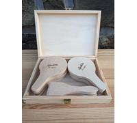 JORISELECTION Ensemble Raclette en Bois, 8 Spatules et 8 Sous-Verres avec Coffret de Rangement, Grattoir et Accessoires pour Poêle à Raclette