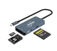 Jorkar Lecteur de Cartes CFexpress Type B 3 en 1, USB C 3.2 pour CF Express Type-B & SD & Micro SD TF, Compatible avec Caméra Panasonic Nikon Canon (Not pour Carte XQD)