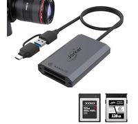 Jorkar Lecteur de Cartes CFexpress Type B & XQD, Caméra Lecteur de Carte Mémoire pour Nikon Canon Panasonic, USB C 3.2 10Gbps, Adaptateur CFexpress Type B avec USB A & C