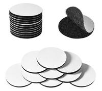 JORMFTTE 20 Paires de scratchs double face ultra-fort, bande adhésive ronde noire 60mm, pour fixation puissante Label