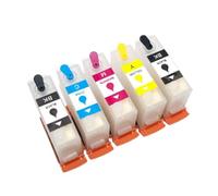 JormSun Ensemble de Cartouches d'encre Rechargeables avec Puce pour imprimante PX-S5010 - Comprend IB06KA Noir, IB06CA Cyan, IB06MA Magenta, IB06YA Jaune et IB06 Photo Noir(Arc Chip)
