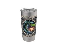 Jormungandr Viking Pattern Epic Viking - Norse Mythology Gobelet isotherme en acier inoxydable double paroi