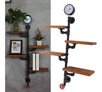 JOROBURO Étagère à Tuyaux Industrielle, étagère à Tuyaux Industrielle de Style Rétro, Décoration de la Maison, étagères Flottantes Rétro Rustiques à Monter au Mur pour Bar, Cuisine, Salon