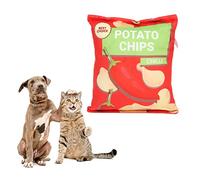 JOROBURO Jouets Interactifs pour Chien, Puzzle intégré en Papier Hochet Résistant aux Morsures, Sac à Collation Grinçant, Jouet pour Chien, Chips de Pomme de Terre, Jouet en Peluche