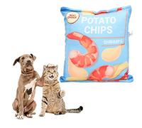 JOROBURO Jouets Interactifs pour Chien, Puzzle intégré en Papier Hochet Résistant aux Morsures, Sac à Collation Grinçant, Jouet pour Chien, Chips de Pomme de Terre, Jouet en Peluche