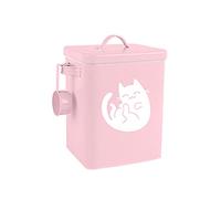 JOROBURO Récipient de Stockage de Nourriture pour Chien de 6 L, Bac à Nourriture en Métal pour Chat avec Tasse à Mesurer, Boîte de Nourriture pour Chat Couvrant Les Couvercles et Les Cuillères,(#2)