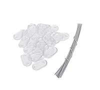 JORON Attaches pour Brise-Vue, 52 pastilles avec Fils, kit de Fixation pour Pare-Soleil - Transparent