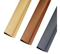 JORON Clip de Fixation en PVC et canisse, Lot de 2 profilés de recouvrement en PVC - 2 x 1 m - Accessoire de Protection pour Brise-Vue en PVC - 1 m - Bambou