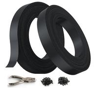 JORON Kit de Lamelles Occultantes PE 4,7cm x 150m - Bande Brise Vue Jardin Souple et Résistante avec 300 Clips - Installation Horizontale ou Verticale pour Panneau Grillagé et Clôture Rigide - Noir