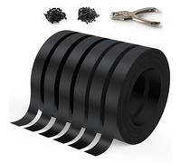 JORON Kit de Lamelles Occultantes PE 4,7cm x 450m - Bande Brise Vue Jardin Souple et Résistante avec 900 Clips - Installation Horizontale ou Verticale pour Panneau Grillagé et Clôture Rigide - Noir