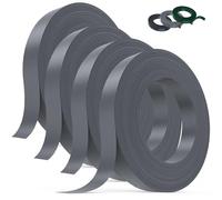 JORON Kit de Lamelles Occultantes PVC 4,7cm x 300m - Bande Brise Vue Jardin Souple et Résistante avec 600 Clips - Installation Horizontale ou Verticale pour Panneau Grillagé et Clôture Rigide - Gris