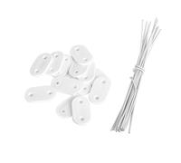JORON Lot de 26 fixations pour brise-vue - Pinces de fixation en PVC résistant aux intempéries - Kit de fixation pour brise-vue - Blanc