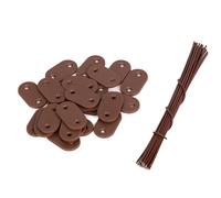 JORON Lot de 52 fixations pour brise-vue - Pinces de fixation en PVC résistant aux intempéries - Kit de fixation pour brise-vue - Marron