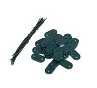JORON Lot de 52 fixations pour brise-vue - Pinces de fixation en PVC résistant aux intempéries - Kit de fixation pour brise-vue - Vert