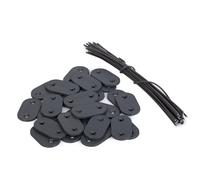 JORON Lot de 78 fixations pour brise-vue - Pinces de fixation en PVC résistant aux intempéries - Kit de fixation pour brise-vue - Anthracite