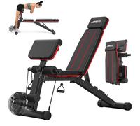 JOROTO Banc de musculation réglable pliable avec extension de jambe et inclinaison, banc d'exercice de force de charge de 350,2 kg pour entraînement complet du corps