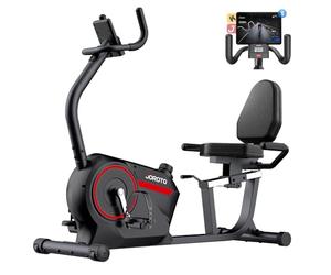 JOROTO JH30PRO Vélo d'Appartement Allongé pour Maison, Vélo Magnétique Bluetooth Connexion APP, Vélo de Fitness Avec Capacité de Poids 136KG, Écran LCD, Siège Réglable pour Entraînement Cardio