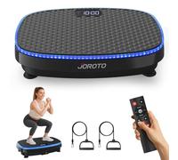 JOROTO JV50/JV60 Plateforme Vibrante 4D pour la Maison, avec 3 Moteurs, 10 Programmes & 120 Niveaux, Haut-Parleur Bluetooth, Éclairage LED pour Entraînement Complet du Corps, Charge Max. de 158KG