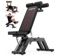 JOROTO MD70 Banc de Musculation Réglable, Banc Musculation Multifonction avec Charge Max 400KG/880LBS, Dossier 8 Positions et Siège 5 Positions Réglable, Banc Abdominaux pour Entraînement Complet
