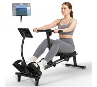 JOROTO MR10B Rameur d'appartement hydraulique pliable 12 niveaux résistance réglables Bluetooth avec Moniteur LCD Capacité 120kg