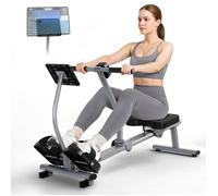 JOROTO MR10S Rameur d'appartement hydraulique pliable 12 niveaux résistance réglables Bluetooth avec Moniteur LCD Capacité 120kg