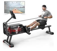 JOROTO MR23 Rameur à eau 14L Réservoir d'eau 12 lames agrandies avec LCD Ecran Support de Téléphone Connexion Bluetooth et App