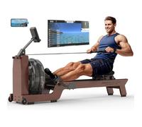 JOROTO MR390 Rameur pliable à eau 28L bois de chêne Bluetooth APP avec moniteur téléphone et tablette capacité de poids de 158 kg