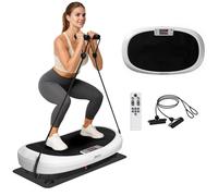 JOROTO Plateforme Vibrante 4D pour Maison | Plaque Vibrante Fitness avec 3 Moteurs Puissants | 10 Programmes + Minuterie | Silencieuse, Antidérapante | Max 158 kg | Affinement Corporel Complet