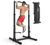 JOROTO Pliable Power Tower Barre de Traction & Dip Station, Autoportante Station de Musculation, Réglable en Hauteur, 5 en 1 Appareil d'Entraînement Dorsal pour la Maison Multifonction, 172KG Capacité