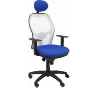 Jorquera chaise blanc résille bali bleu assise avec appui-tête fixe