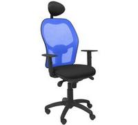 Jorquera chaise bleue siège maille Bali en-tête fixe noir 15SABALI840C