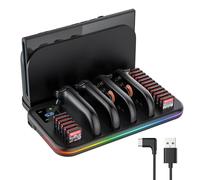 JORREP Support pour Nintendo Switch 2 avec station de charge, porte jeux et disques, 4 Joy Con en charge, LED d'état