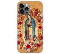 Jorsoery Coque de protection pour iPhone 13 Notre Dame de Guadalupe Mexicaine Vierge Marie Mexique Saint Catholique en TPU souple antichoc