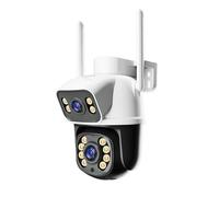 Jortan Tech JTZ-9698QJB Caméra de sécurité sans fil avec double objectif, zoom hybride 8X, vision nocturne en couleur et détection de mouvement intelligente pour surveillance avancée