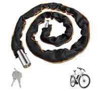 Jortmrd 121cm Antivol Velo Sécurité élevé Cadenas Velo avec 2 Clés, Bike Lock Chaîne en Acier de 5 mm, Boucle à 23 Sections, pour Vélos, Motos, Trotinette Electrique