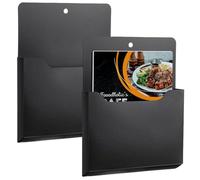 Jortmrd 2 Pièces Porte Documents Magnétiques Rangement de Fournitures de Bureau Porte-Papier Magnétique Porte-Lettres de Papiers A4 pour Tableau Blanc, Réfrigérateur (Noir)