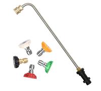 Jortmrd Lance d'extension de Lance de Nettoyeur Haute Pression Lance de Pulvérisation Coudée à 90 Degrés avec 5 Buses Pulvérisation Outils Nettoyage Gouttière pour Karcher K2 K3 K4 K5 K6 K7