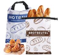 Jortmrd Lot de 2 Sacs à Pain Réutilisables 42x32cm Lavables Machine et durables Sac de Rangement à Fermeture éclair pour Conservation Fraîcheur Pain Baguette Fruits Légumes Congélateur