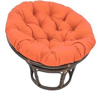 JORTUIO Coussin De Siège Rond,Coussin De Chaise Suspendue Coussin De Chaise Papasan Extérieur, Coussin De Chaise Confortable Coussin De Siège Amovible pour Jardin Terrasse(Orange,120x120cm)