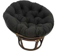 JORTUIO Coussin De Siège Rond,Coussin De Chaise Suspendue Coussin De Chaise Papasan Extérieur, Coussin De Chaise Confortable Coussin De Siège Amovible pour Jardin Terrasse(Noir,70x70cm)