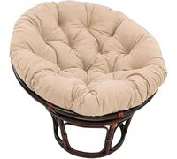 JORTUIO Coussin De Siège Rond,Coussin De Chaise Suspendue Coussin De Chaise Papasan Extérieur, Coussin De Chaise Confortable Coussin De Siège Amovible pour Jardin Terrasse(Kaki,110x110cm)