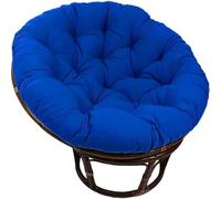 JORTUIO Coussin De Siège Rond,Coussin De Chaise Suspendue Coussin De Chaise Papasan Extérieur, Coussin De Chaise Confortable Coussin De Siège Amovible pour Jardin Terrasse(Bleu Profond,130x130cm)