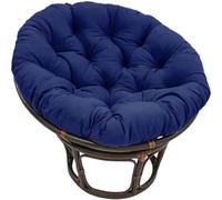 JORTUIO Coussin De Siège Rond,Coussin De Chaise Suspendue Coussin De Chaise Papasan Extérieur, Coussin De Chaise Confortable Coussin De Siège Amovible pour Jardin Terrasse(Bleu Marine,130x130cm)