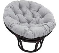 JORTUIO Coussin De Siège Rond,Coussin De Chaise Suspendue Coussin De Chaise Papasan Extérieur, Coussin De Chaise Confortable Coussin De Siège Amovible pour Jardin Terrasse(Gris Clair,70x70cm)