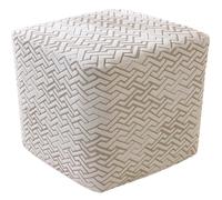 JORTUIO Housse de Pouf Carré 35x35/50x50/40x40/45x4/100x100cm Couverture Ottomane Extensible Jacquard Housses de Repose-Pieds avec Fond élastique(Color3,30x30x35cm)