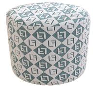 JORTUIO Housse de Protection pour Ottomane Rond - Housse de Pouf Extensible 35/40/45/50/60/80cm Jacquard Housses de Repose-Pieds avec Fond élastique(#8,D:35cmxH:30cm)