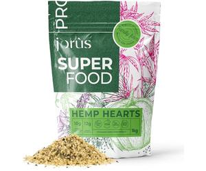 Jorus Graines de Chanvre Décortiquées Naturelles Européennes 1kg, Super-aliment Riche en Oméga 3 & 6, Protéines Végétales, Certifié HACCP